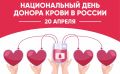 Национальный день донора в России – 20 апреля
